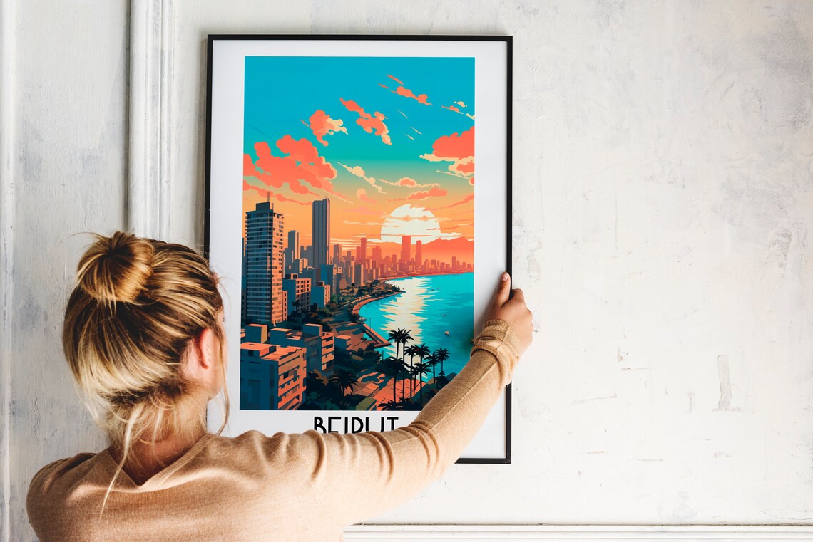 Beirut Travel Poster, Lebanon Asia Home Decor - Image 2