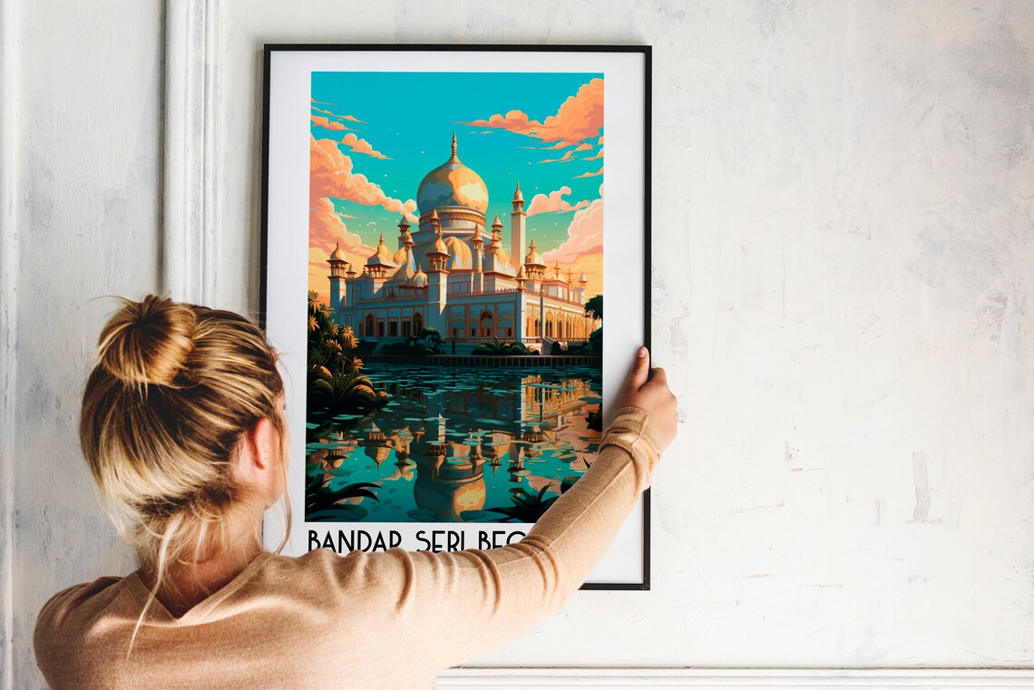 Bandar Seri Begawan Travel Poster, Brunei Wall Art - Image 2