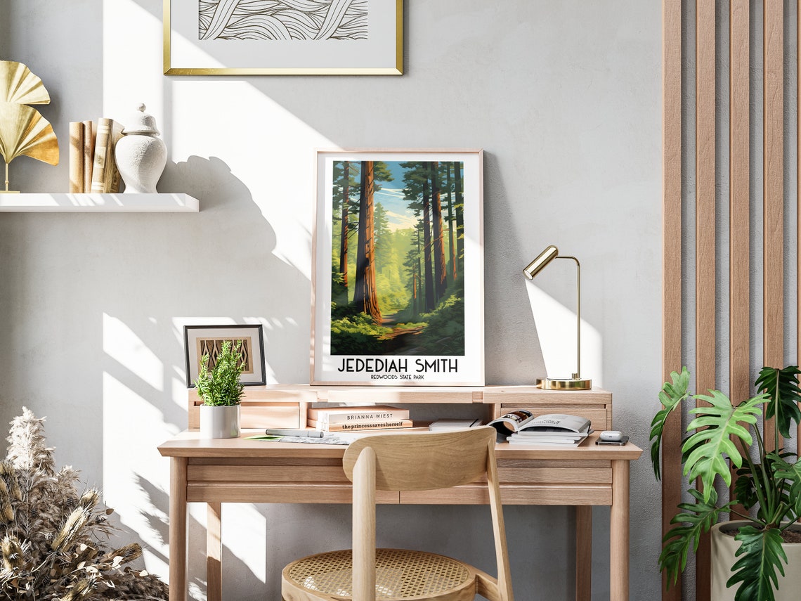 Jedediah Smith Redwoods State Park Giant Forest Trail Poster - Image 3