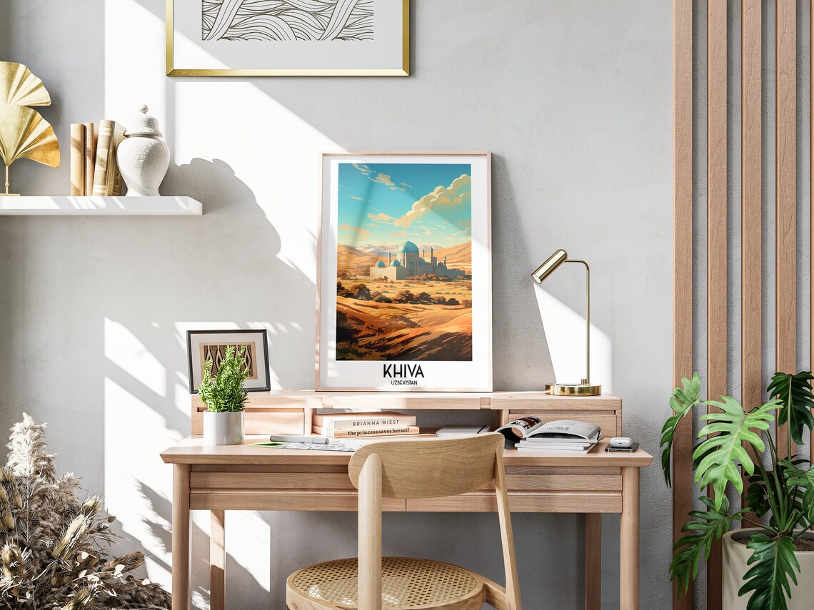 Khiva Travel Poster, Uzbekistan Home Decor - Image 3