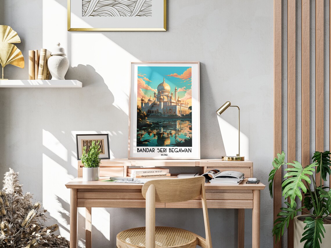 Bandar Seri Begawan Travel Poster, Brunei Wall Art - Image 3