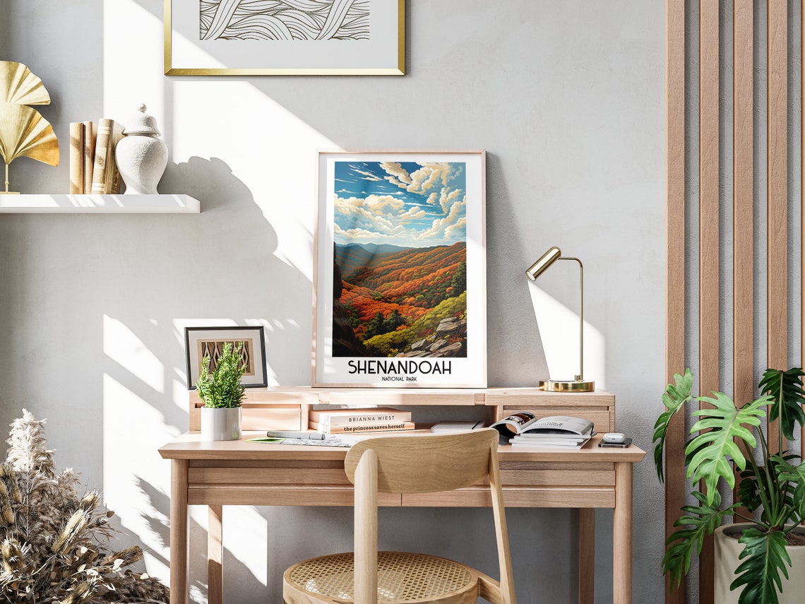Shenandoah National Park Autumn Blue Ridge Blue Travel Poster - Image 3