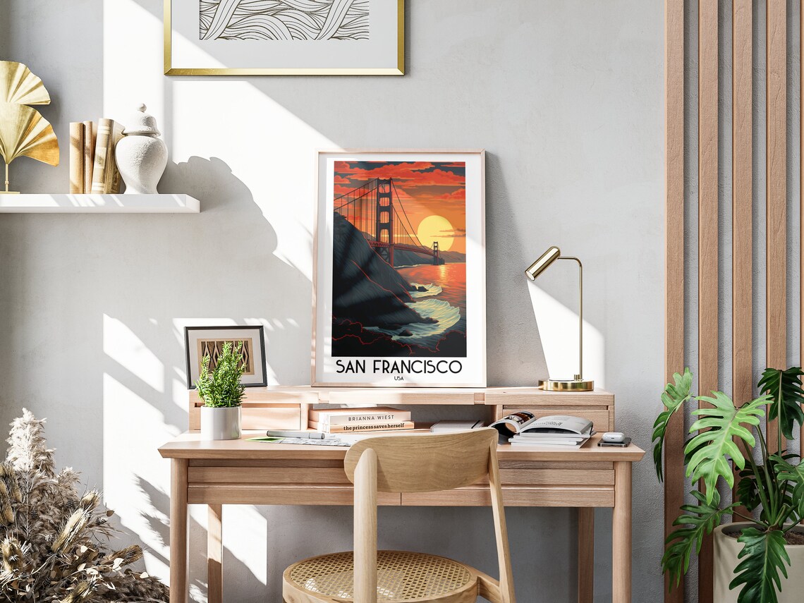 San Francisco Painting Gifts USA Art Print - Image 3