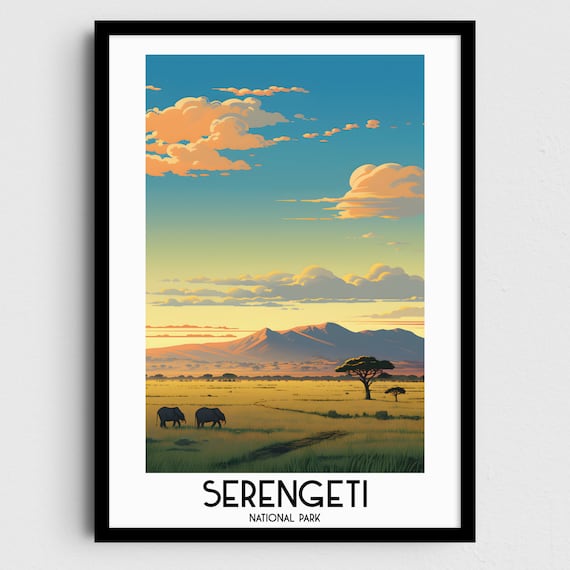 Serengeti Travel Wall Art Tanzania Painting Gifts Africa Home Decor Prints Posters Handmade Art