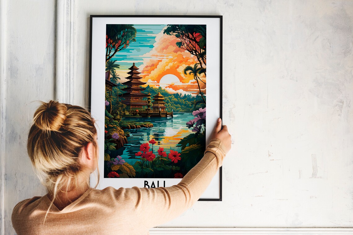 Bali Travel Poster, Indonesia Home Decor Print - Image 2