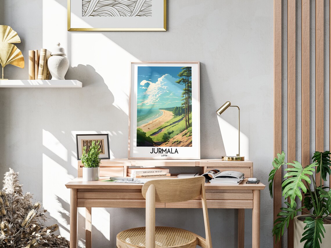 Jurmala Travel Poster, Latvia Europe Home Decor - Image 3
