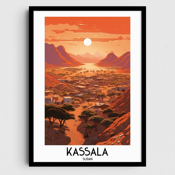 Kassala Travel Wall Art Sudan Painting Gifts Africa Home Decor Prints Posters Handmade Art Sudanese