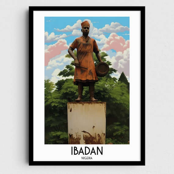 Ibadan Travel Wall Art Nigeria Painting Gifts Africa Home Decor Prints Posters Handmade Art Nigerian