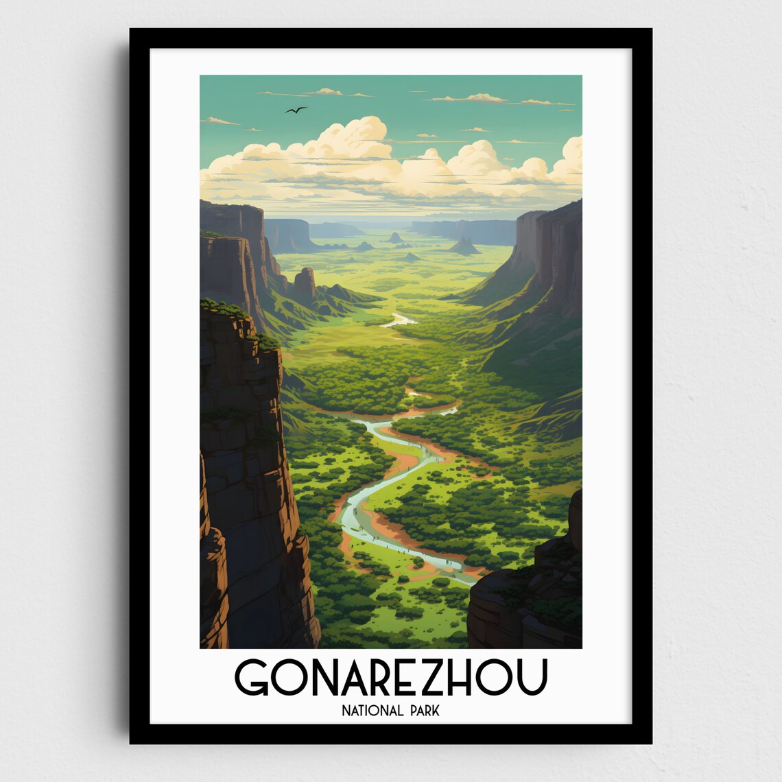 Gonarezhou National Park Travel Poster, Zimbabwe