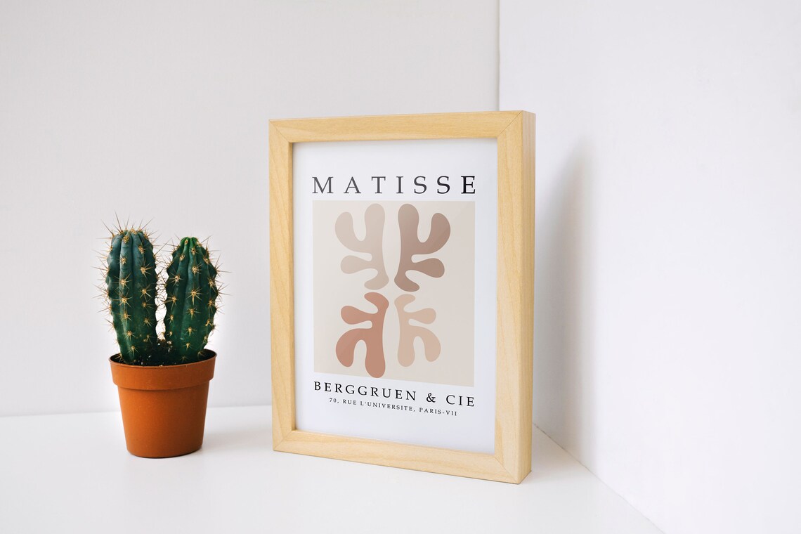 Matisse Berggruen Neutral Beige Cutout Exhibition Art Poster - Image 2