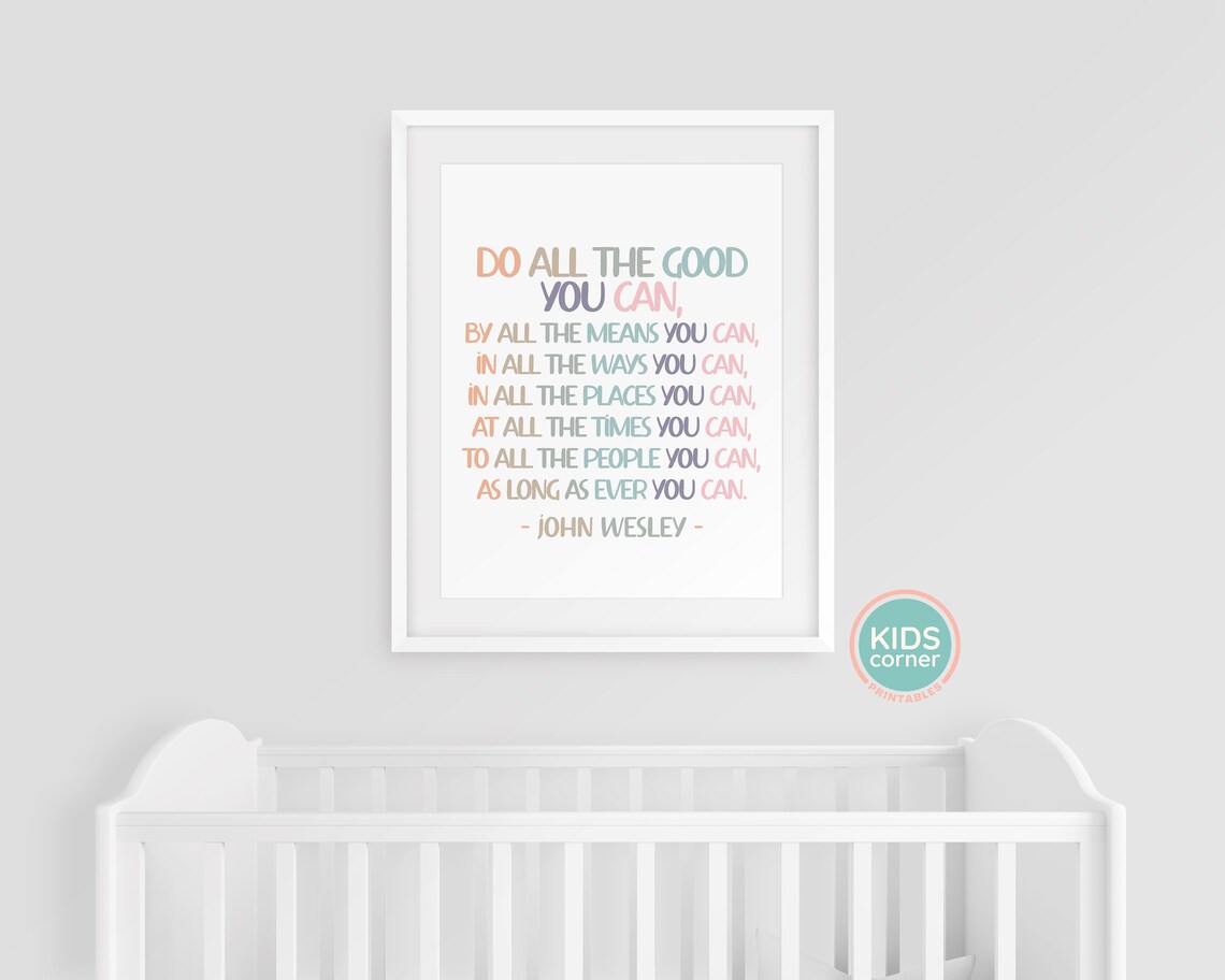 John Wesley Quote, Motivational Typography Art Print - Image 3
