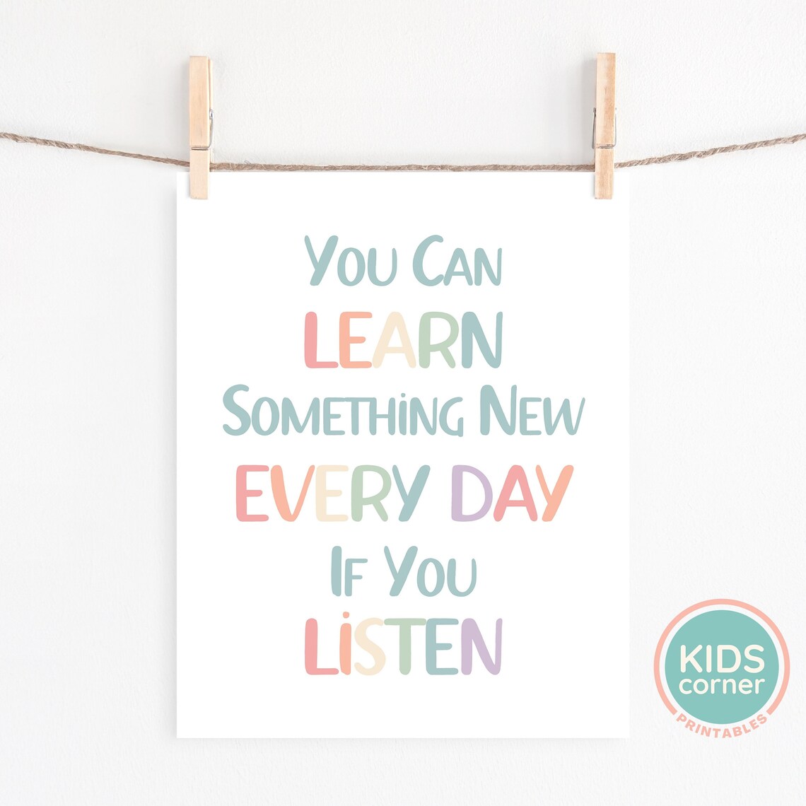 You Can Learn Something New Every Day Quote Art Print - Image 2