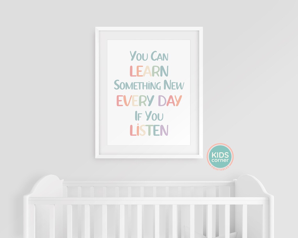 You Can Learn Something New Every Day Quote Art Print - Image 3