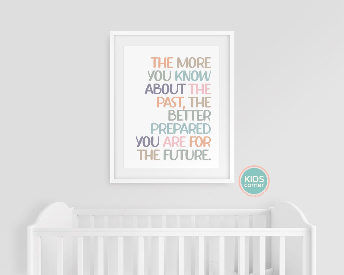 The More You Know About the Past Future Learning Quote Poster - Image 3