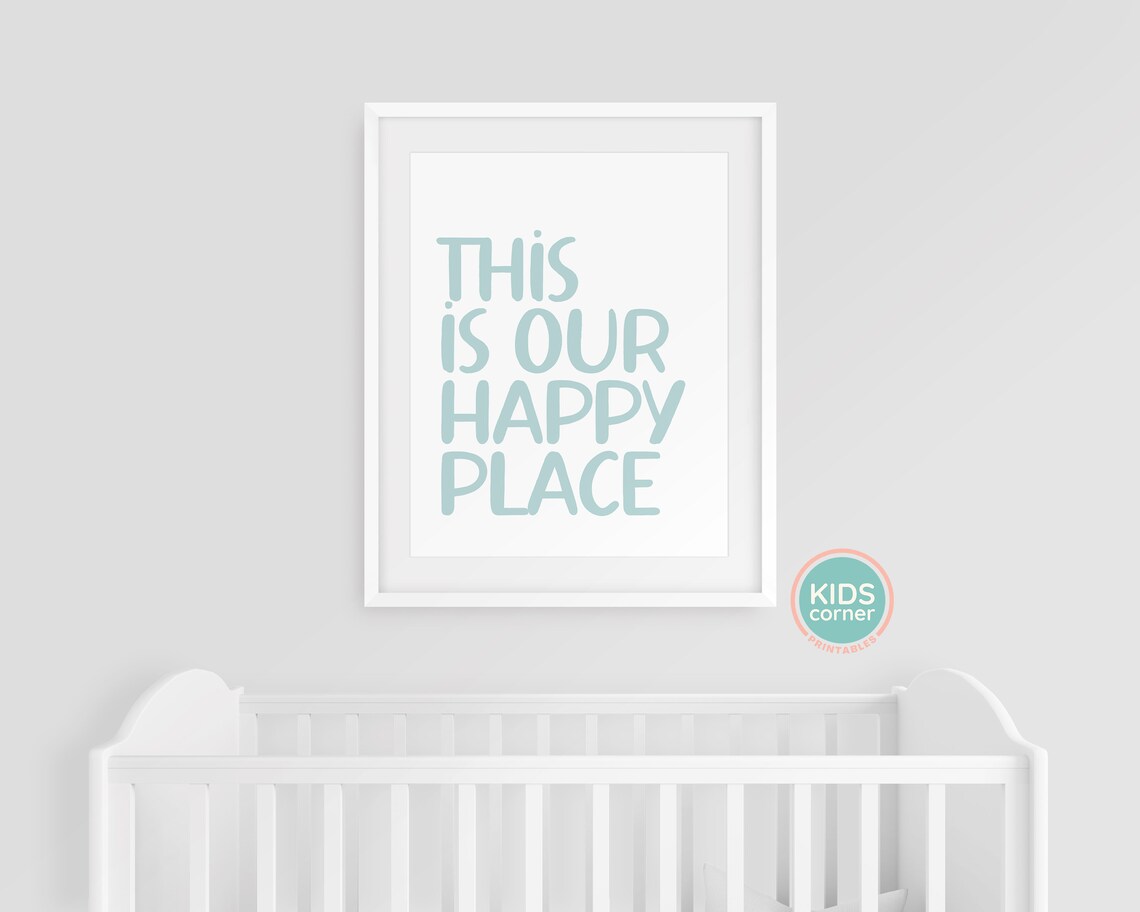 This Is Our Happy Place Seafoam Green Home Family Quote Poster - Image 3