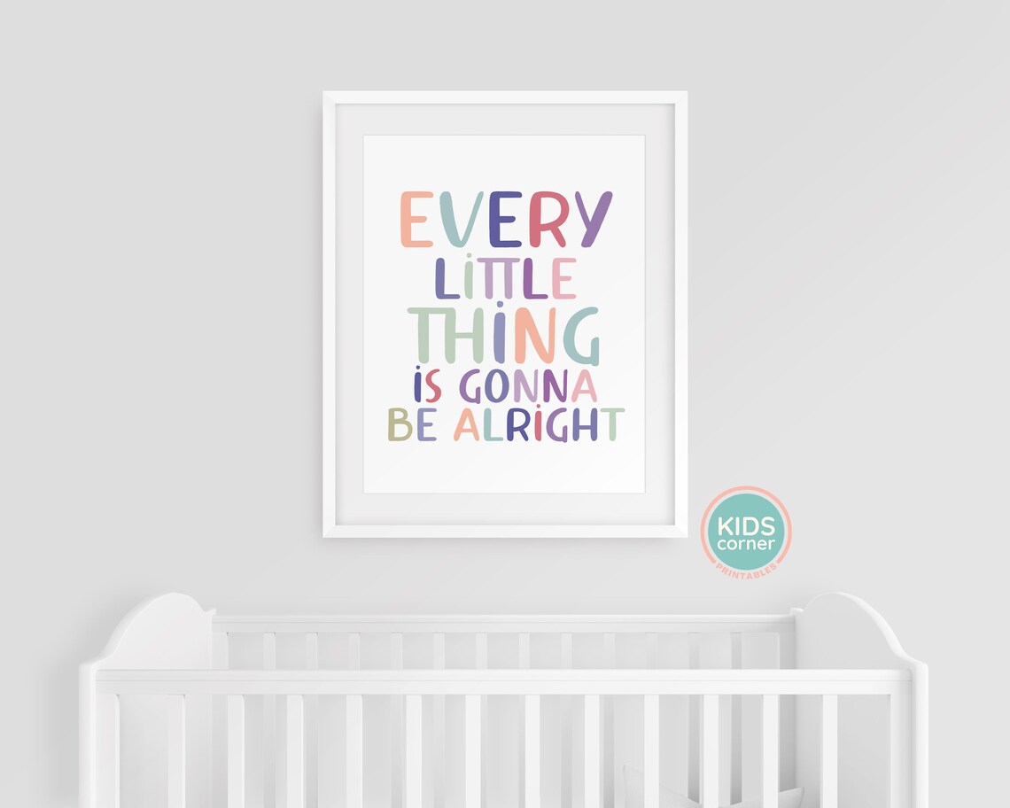 Every Little Thing Is Gonna Be Alright Quote Art Print - Image 3