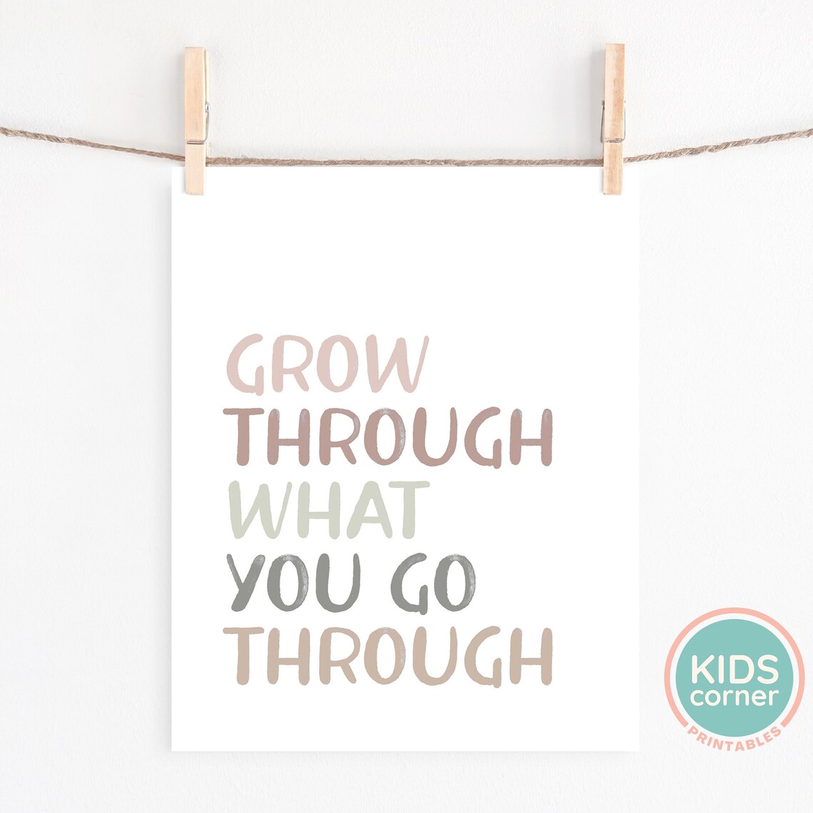 Grow Through What You Go Through Art Print, Self Love - Image 2