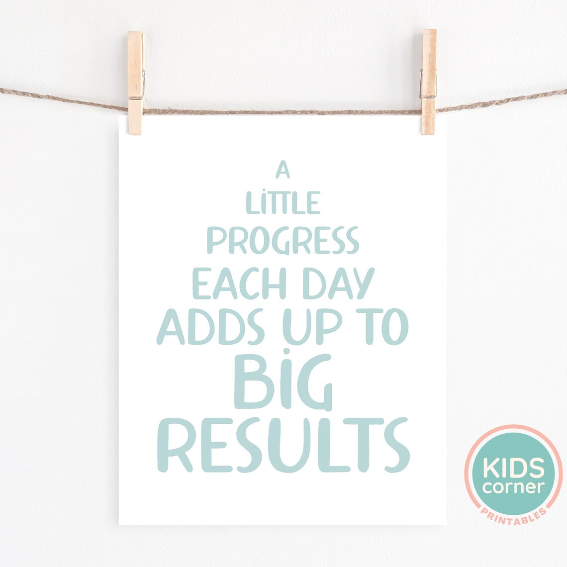 A Little Progress Each Day Kids Room Art Print - Image 2