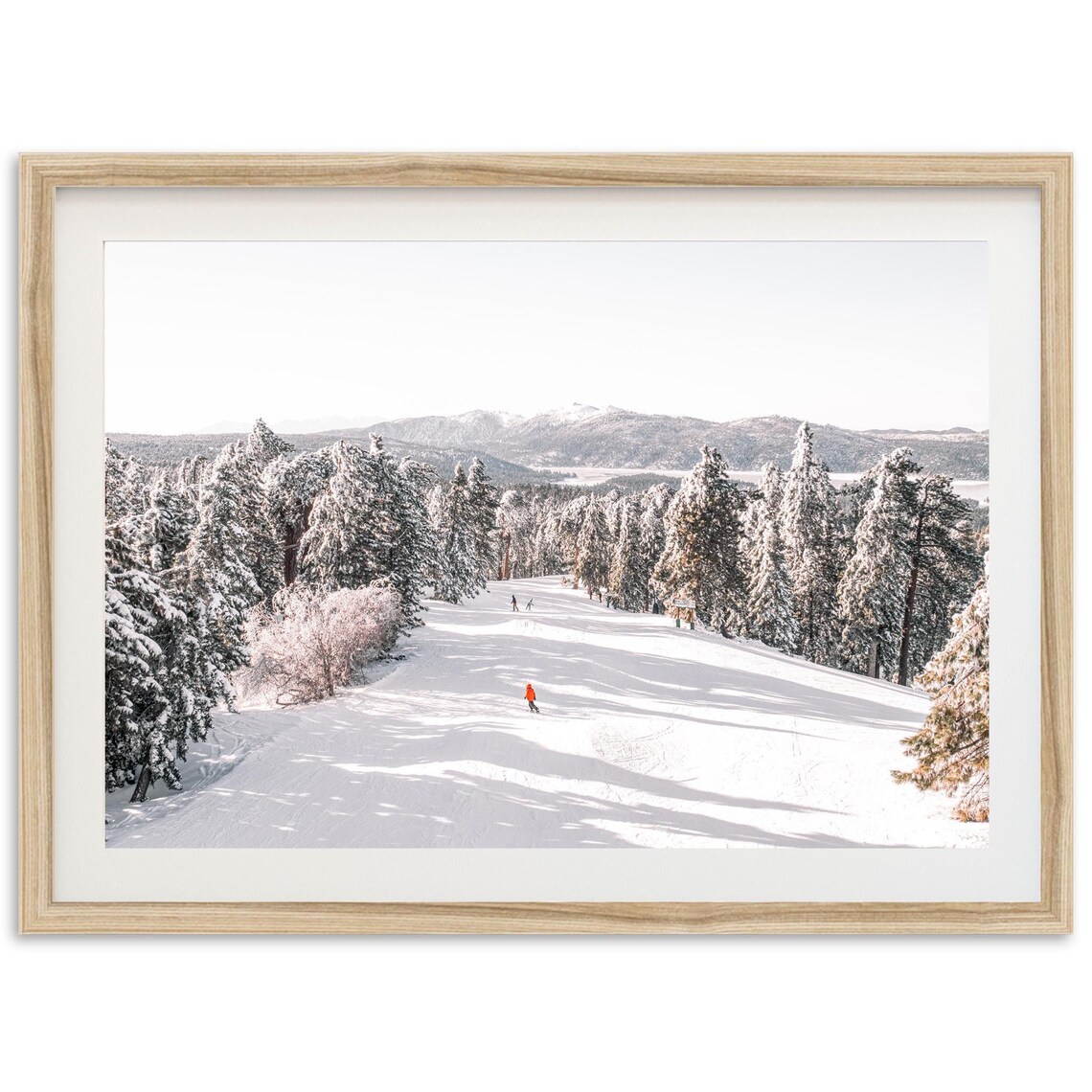 Mountain Snowboard Winter Cabin Ski Forest Art Print