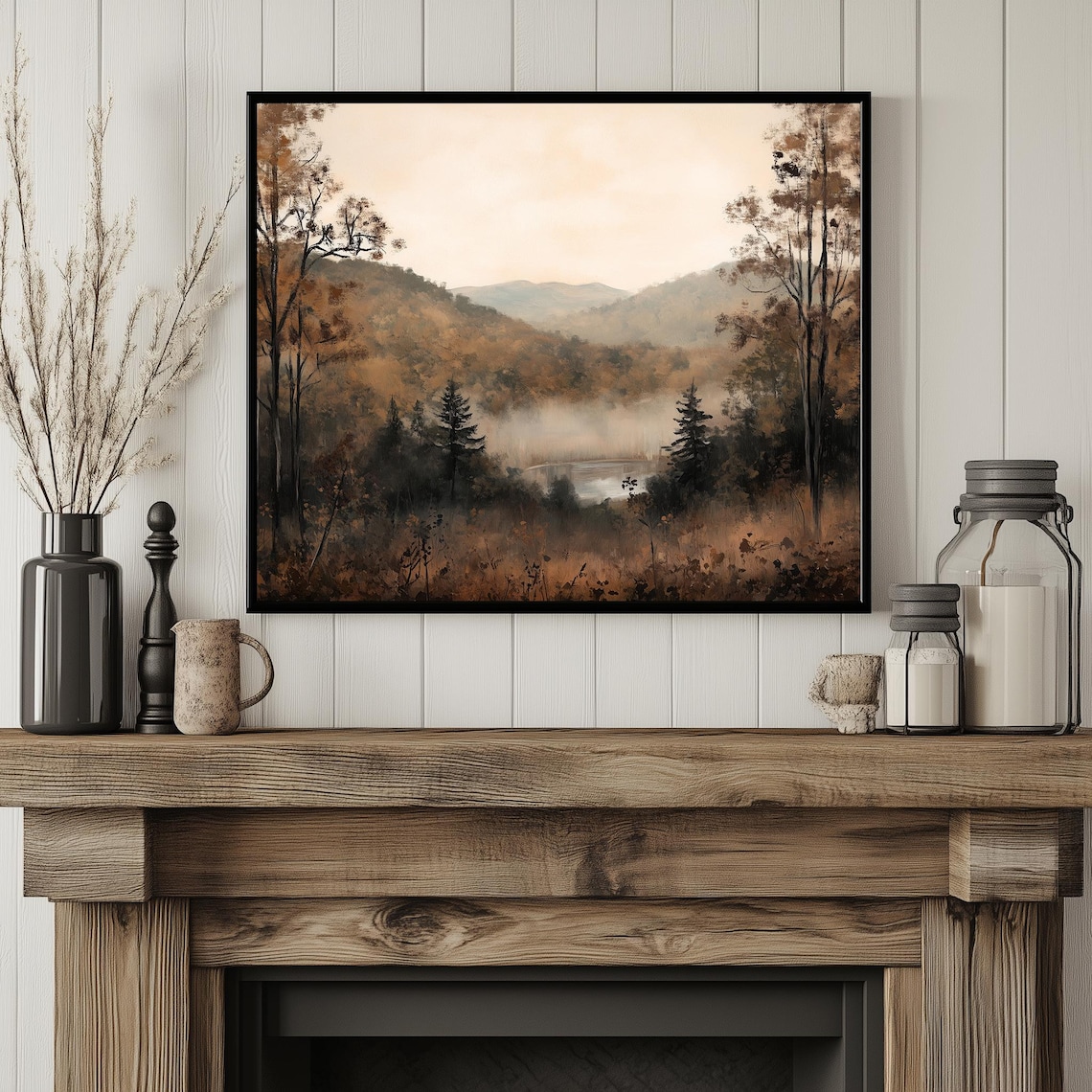 Rustic Fall Landscape, Vintage Autumn Wall Art - Image 4