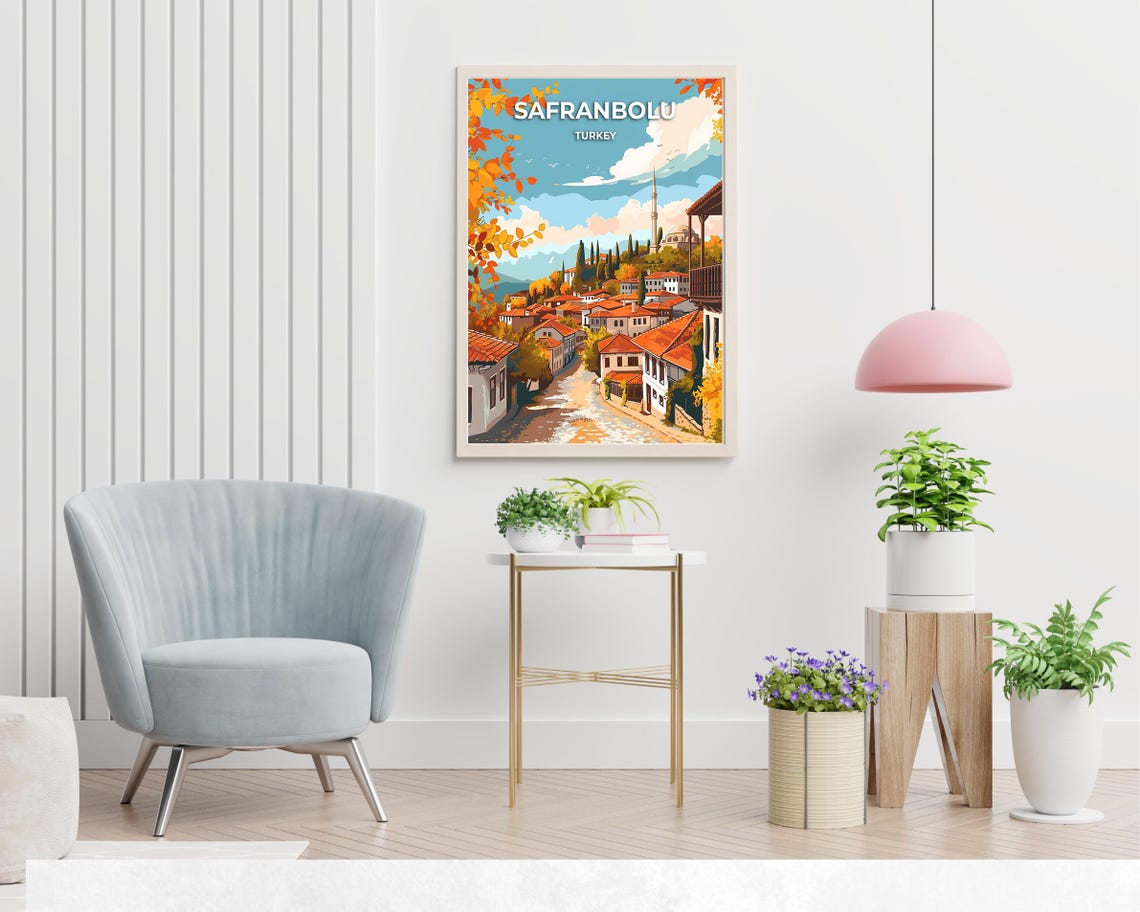 Safranbolu Travel Print Wall Art Safranbolu Turkey City Print Safranbolu Travel Gift Safranbolu City Poster Wall Art - Image 2