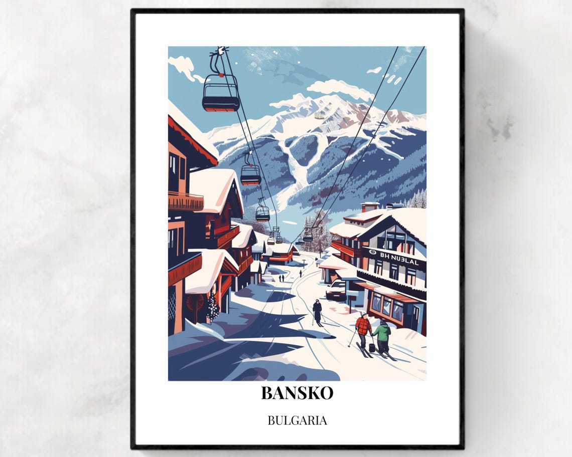 Pirin National Park Travel Print Wall Art Bansko Bulgaria City Print Pirin National Park Travel Gift Pirin National Park Poster
