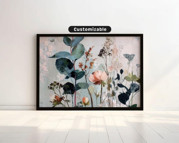 Botanical Composition With Subtle Detailing And Soft Edges Wall Art Neutral Minimal Print