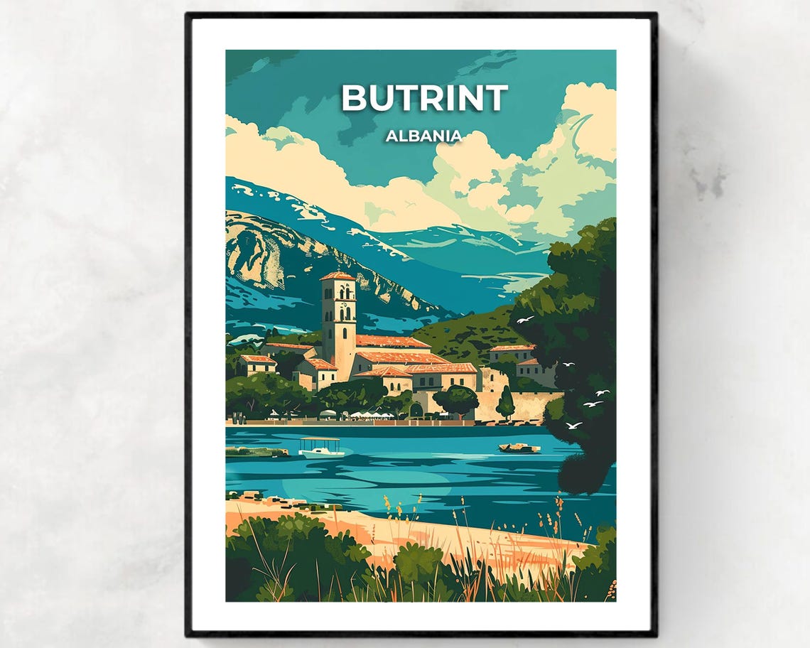 Butrint Albania Ancient Lagoon Town Surrounded By Mountains Poster