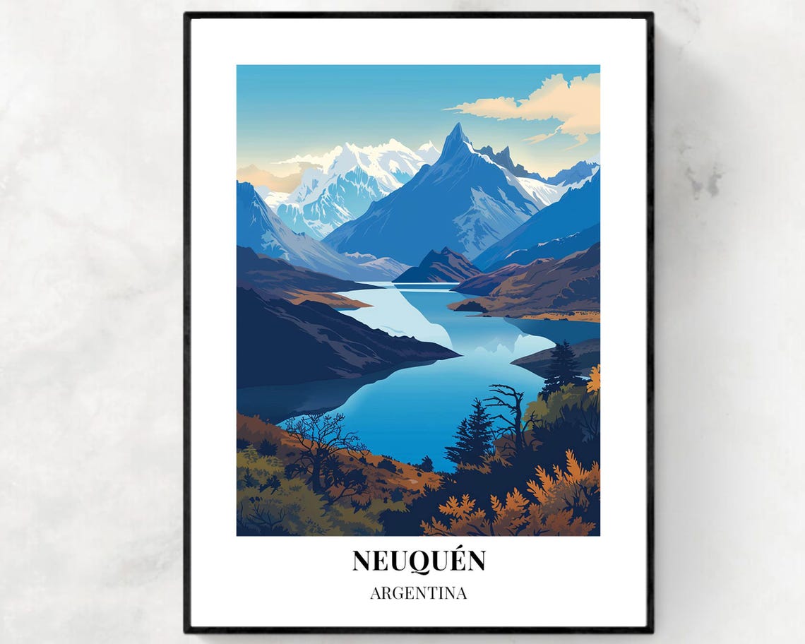 Lann National Park Travel Print Wall Art Neuqun Argentina City Print Lann National Park Travel Gift Lann National Park Poster