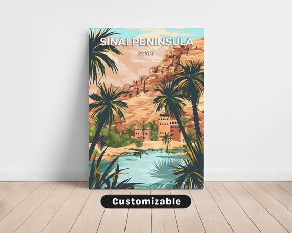 Sinai Peninsula Egypt Travel Canvas Poster Custom Wall Art