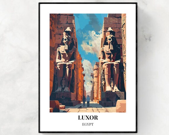 Luxor Egypt Travel Wall Art Poster Print