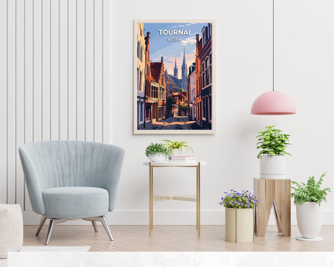 Tournai Cathedral Travel Print Wall Art Tournai Belgium City Print Tournai Cathedral Travel Gift Tournai Cathedral Poster Travel Gift - Image 2