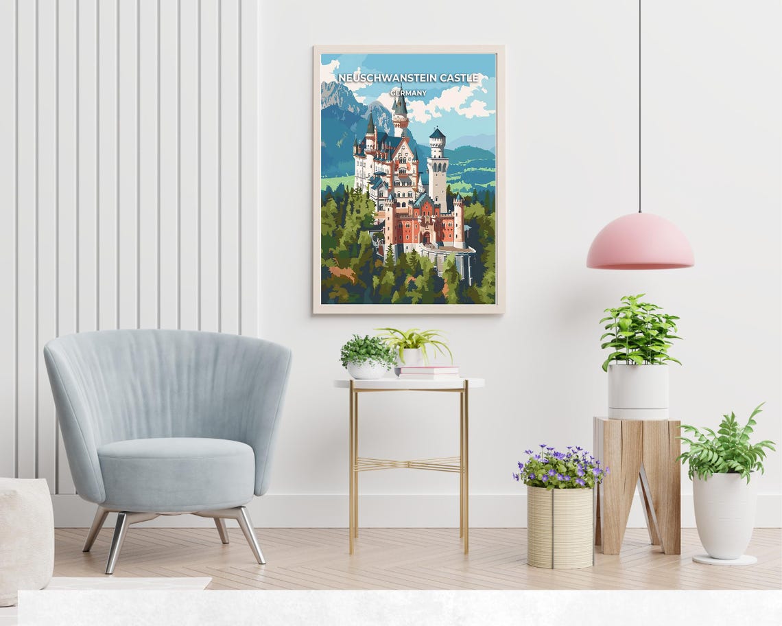 Neuschwanstein Castle Germany Fairytale Palace Summer Poster - Image 2