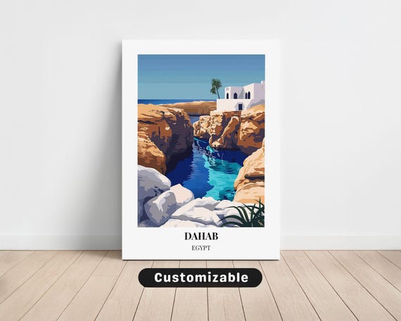 Dahab Egypt Travel Canvas Poster Custom Wall Art