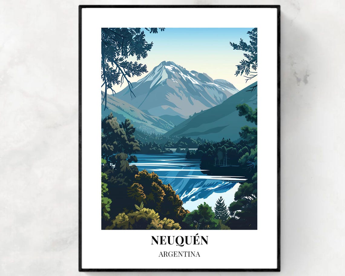 Lann National Park Travel Print Wall Art Neuqun Argentina City Print Lann National Park Travel Gift Lann National Park Poster