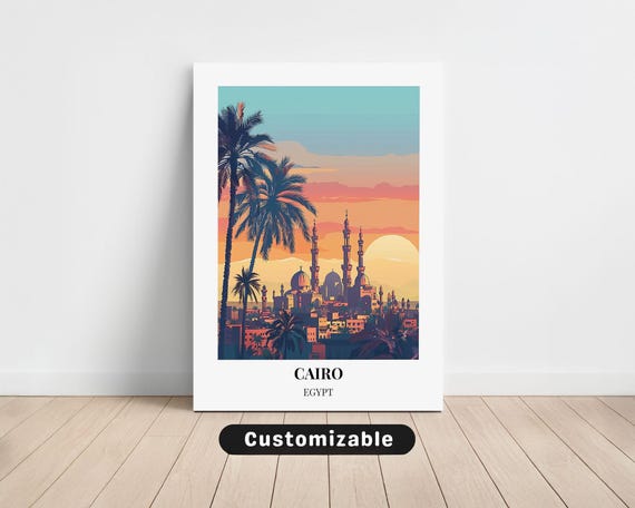 Cairo Egypt Travel Canvas Poster Custom Wall Art