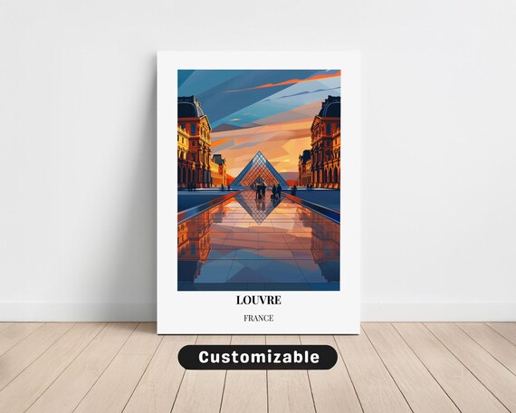Louvre France Travel Canvas Poster Custom Wall Art