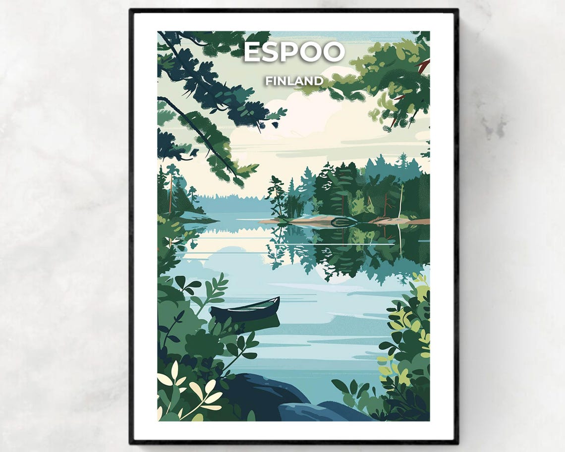 Nuuksio National Park Travel Print Wall Art Espoo Finland City Print Nuuksio National Park Travel Gift Nuuksio National Park Poster