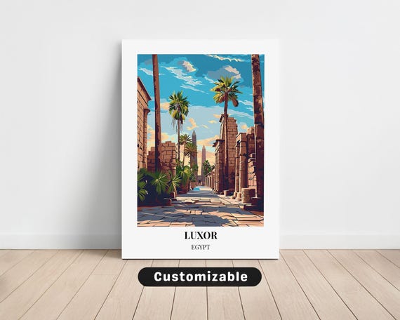 Luxor Egypt Travel Canvas Poster Custom Wall Art