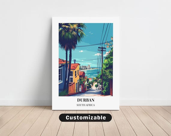 Durban South Africa Travel Canvas Poster Custom Wall Art