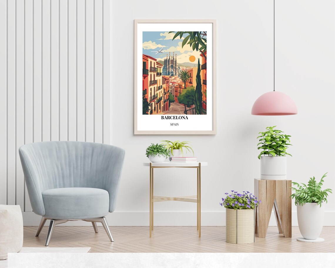 Barcelona Travel Poster, Spain City Print - Image 2