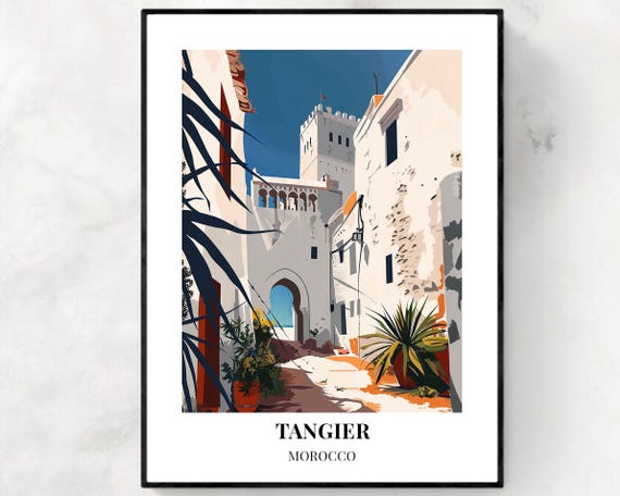 Kasbah Museum Travel Print Wall Art Tangier Morocco City Print Kasbah Museum Travel Gift Kasbah Museum Poster