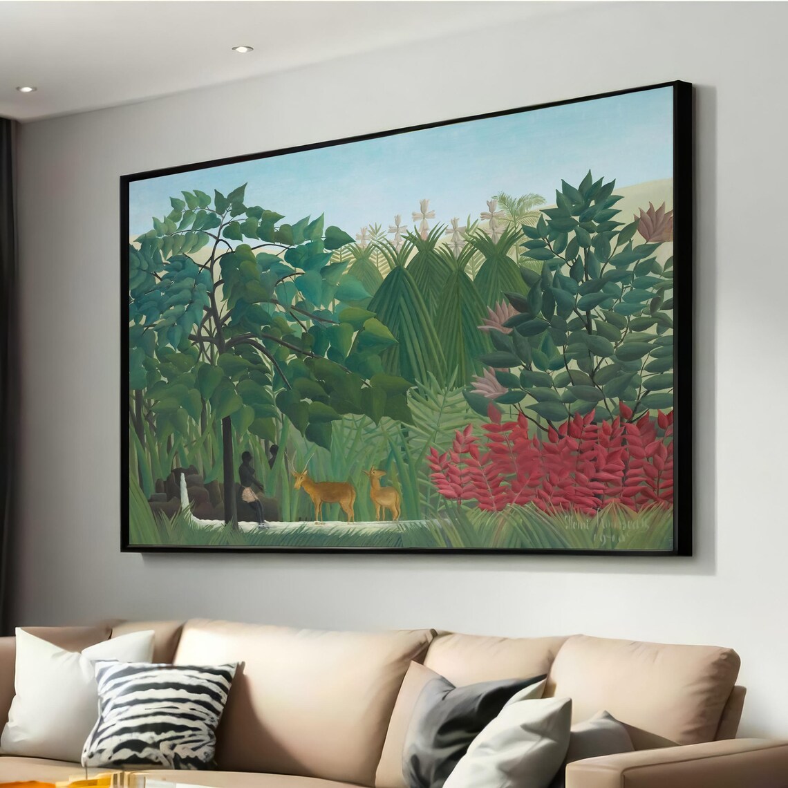 Henri Rousseau The Waterfall, Serene Jungle Landscape