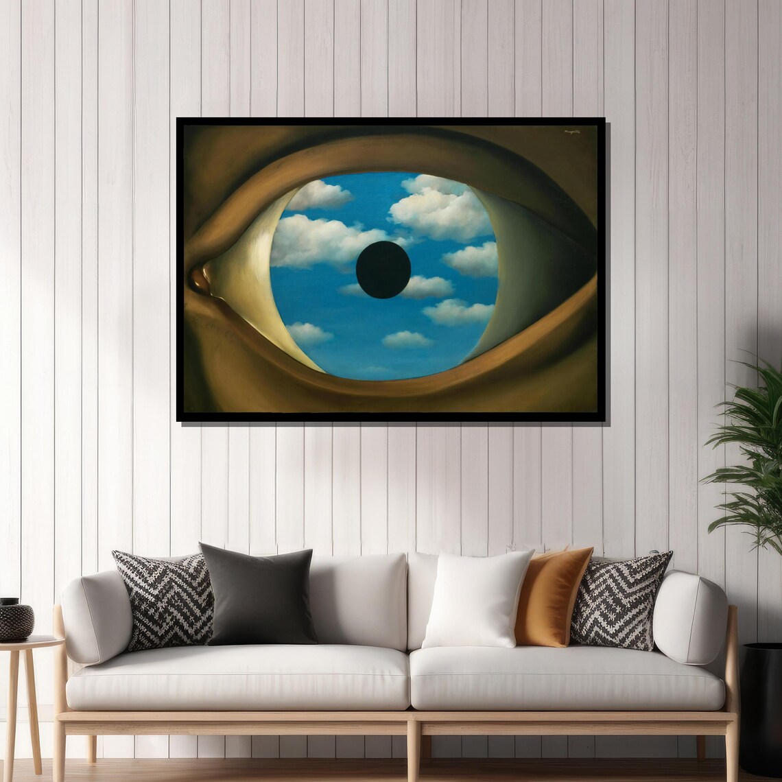 Ren Magritte The False Mirror, Surrealist Eye Decor - Image 4