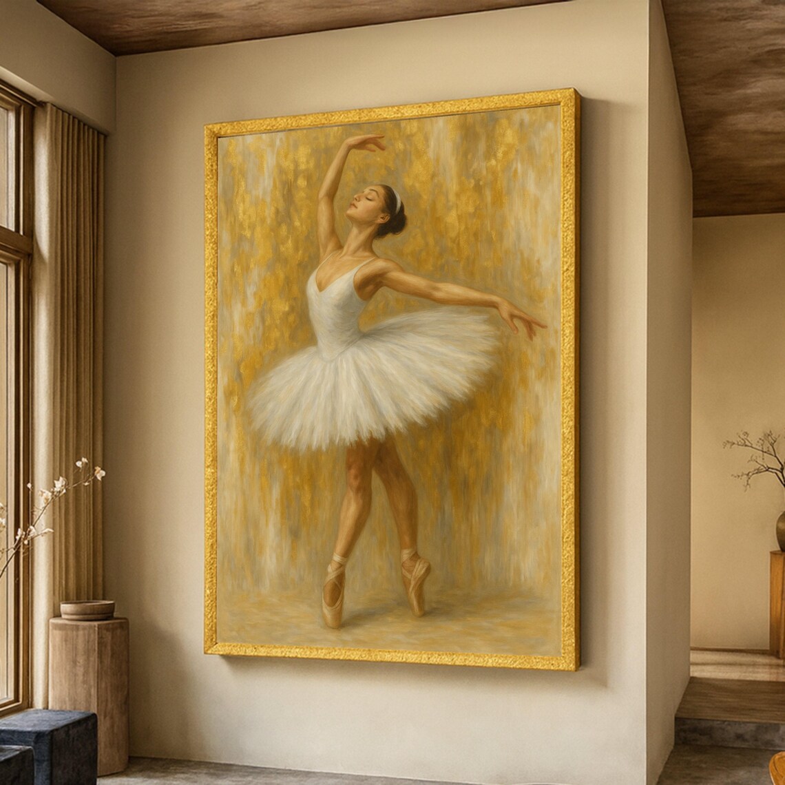 Elegant Ballerina Dance Pose Art Print