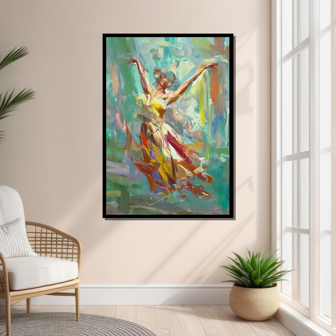 Abstract Dancer In Uplifting Motion, Expressionist Art - Image 3