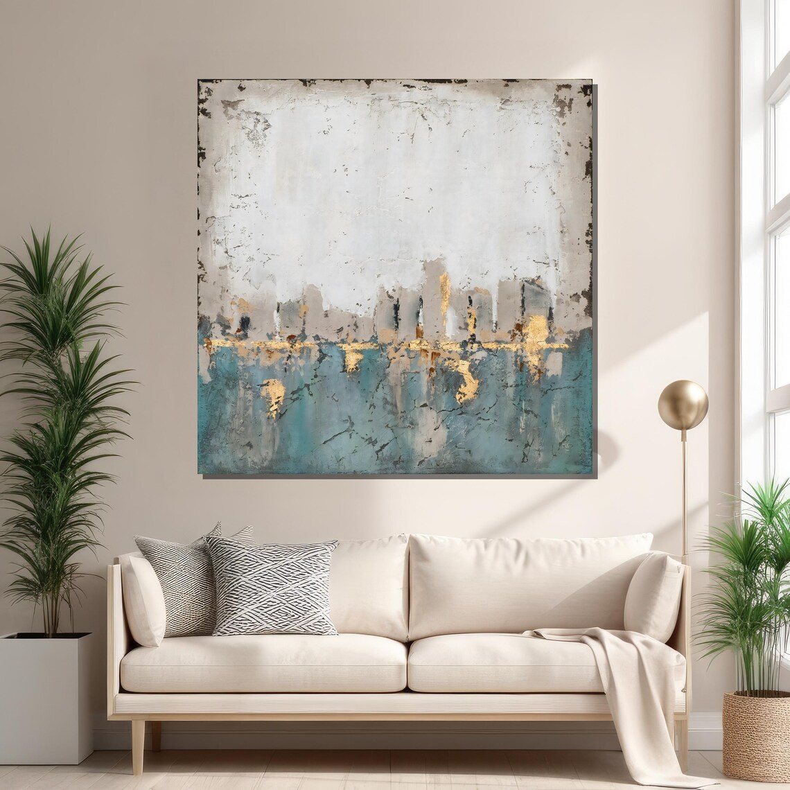 Abstract Skyline, Modern Cityscape Wall Art - Image 2