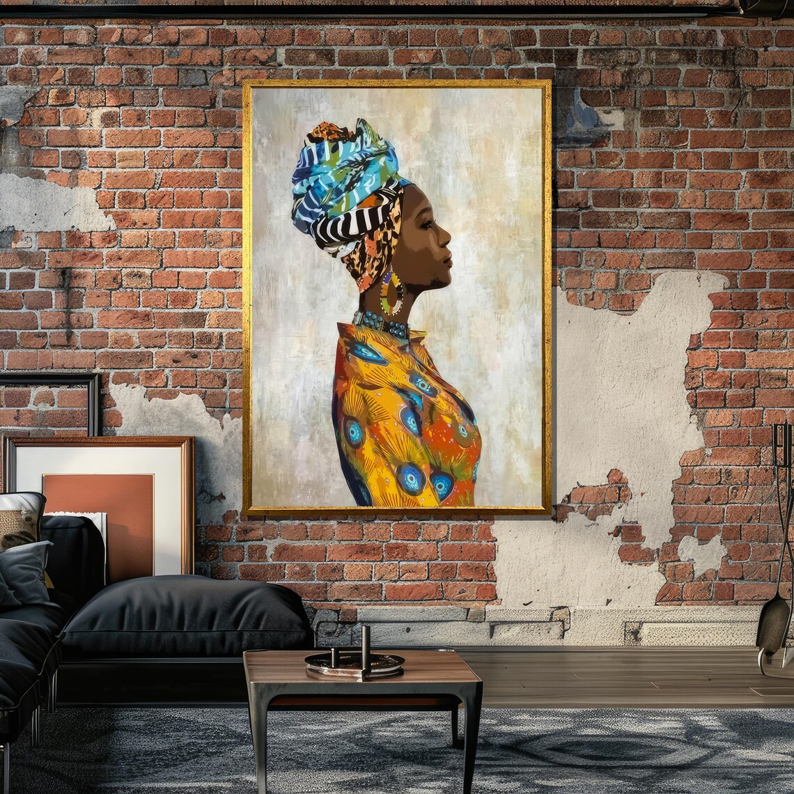 Regal African Woman, Modern Cultural Portrait - Image 5