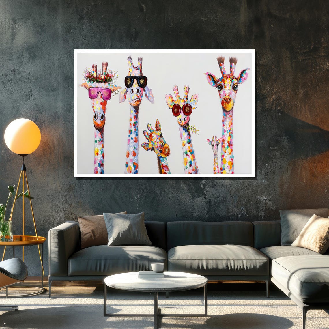 Colorful Giraffe Retro Travel Poster - Image 6
