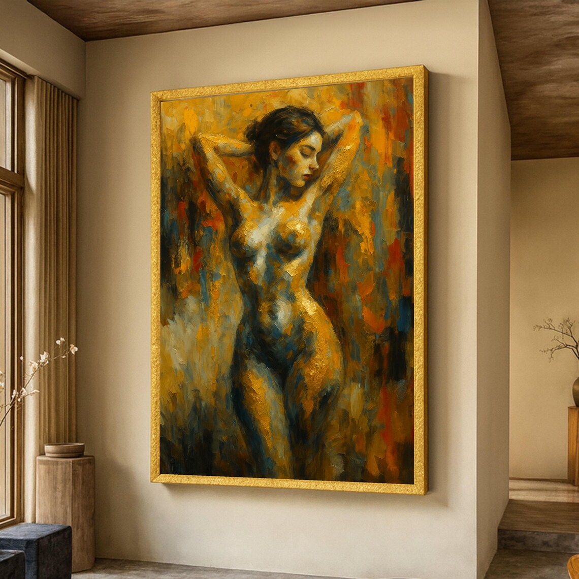 Abstract Nude Woman, Modern Figurative Art Print